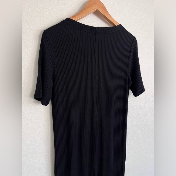 Reformation Jeans Black Camille Ribbed Knit Jumpsuit Size large - Picture 10 of 15